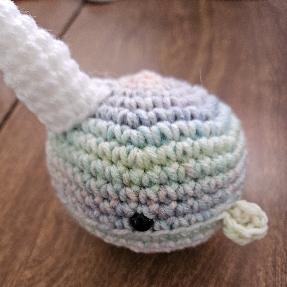 Crochet Pastel Narwhal Amigurumi - Picture 16 of 16